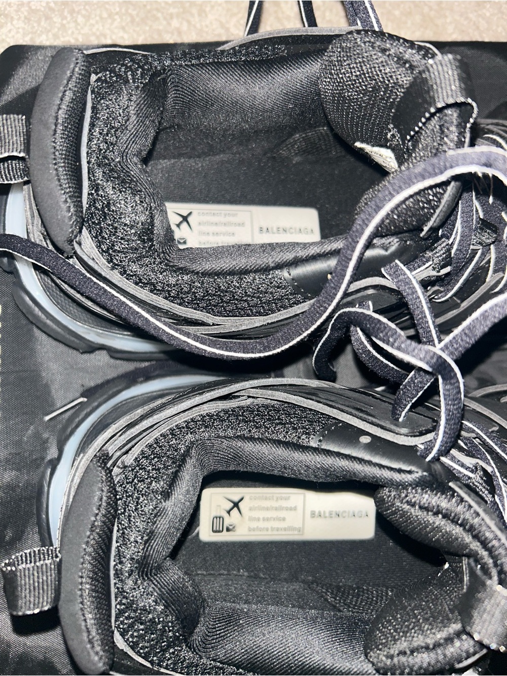 Balenciaga Men's Black and Gray Runner Sneakers - Picture 2 of 7